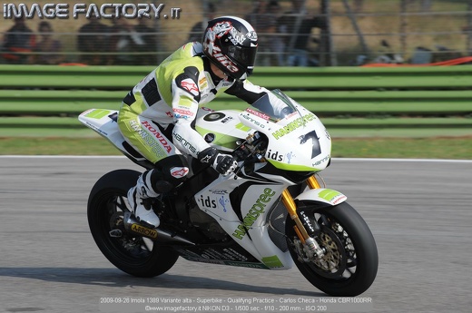 2009-09-26 Imola 1389 Variante alta - Superbike - Qualifyng Practice - Carlos Checa - Honda CBR1000RR